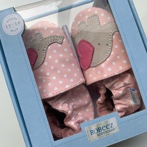 Robeez Little Peanut Soft Soles Pink